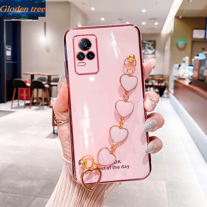 Gloden tree Casing Pelindung Kamera Vivo V21E Anti Jatuh Motif Wanita