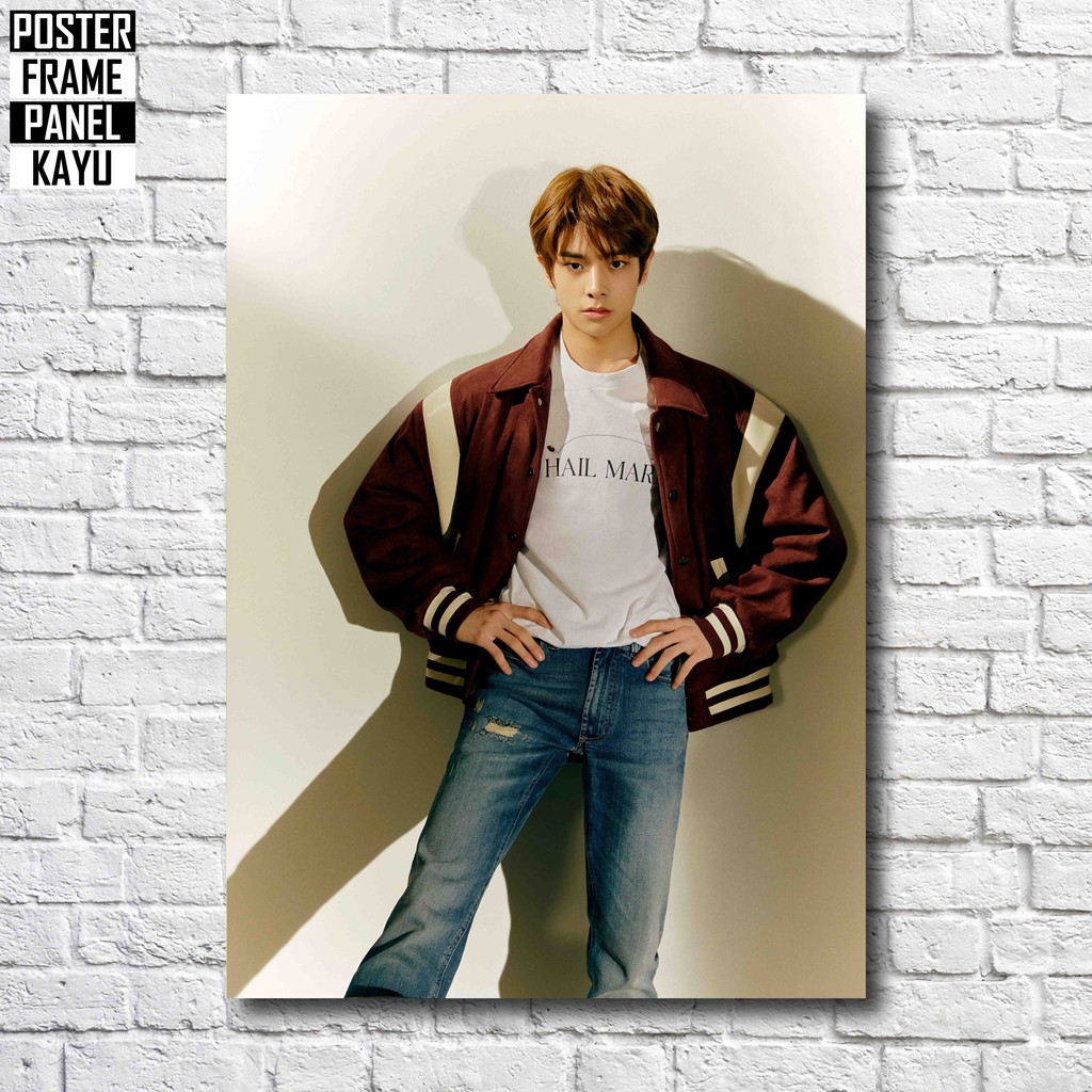 Poster ENHYPEN Jake Day One Uniform Frame Kayu Solid A4 JAK001