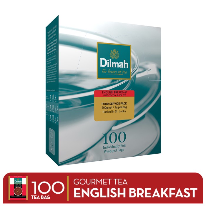 

B062 Dilmah Gourmet Tea English Breakfast - Teh Celup - Envelope 100S g054S