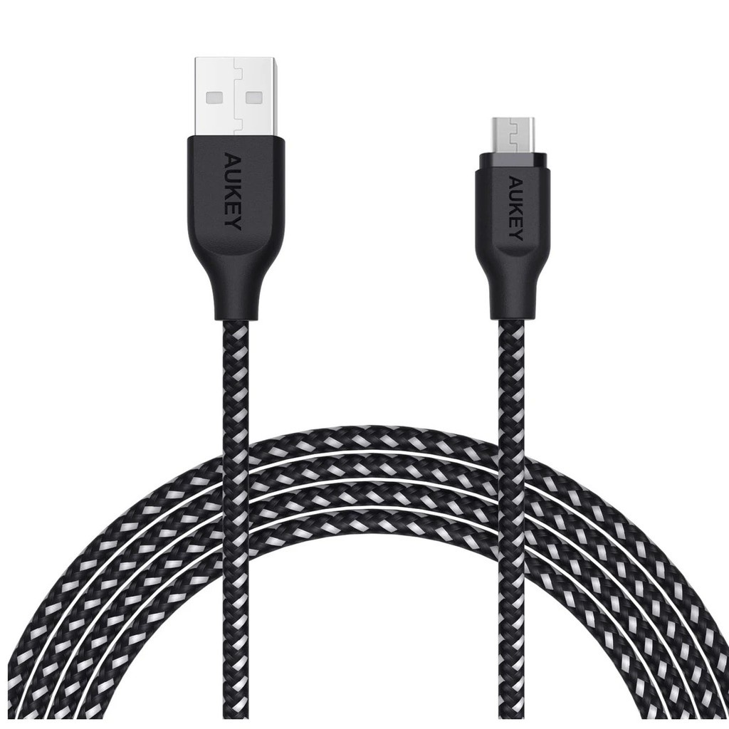 AUKEY CB-AM2 - USB-A To Micro USB Braided Cable - 2M - Kabel Micro USB - Garansi 24 Bulan AUKEY