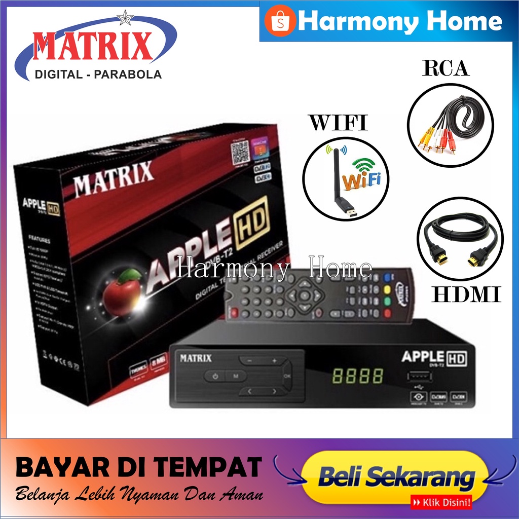 Set Topbox Tv Digital Matrix DVB T2 EWS Apple HD set topbox tv digital untuk tv tabung / set topbox tv analog ke digital / stb tv digital murah / set box tv digital murah / set box tv digital / set top box tv Bisa Youtube GRATIS ONGKIR