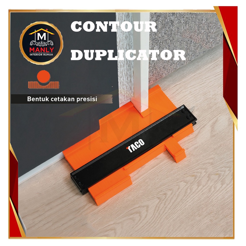 Pengukur Kotur Duplikat Sudut Lengkung Contour Copy Gauge Wood Marking Duplicator Tools