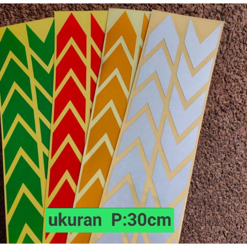 

sticker panah line reflective menyala cutting