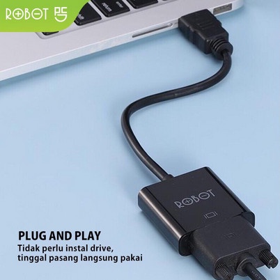 ROBOT RHV10 HDMI TO VGA Adapter Laptop/PC 1080P