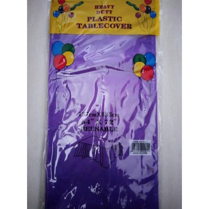 Taplak Meja Plastik Polos / Plastic Table Cover Polos