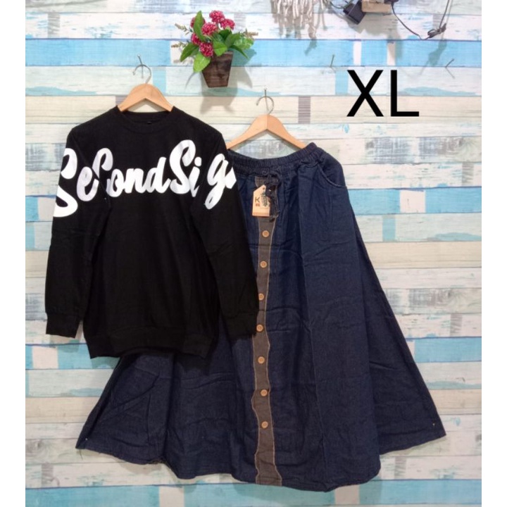 SetRok Jumbo SS / Setrok / Stelan Wanita / pakaian wanita / Rok jeans