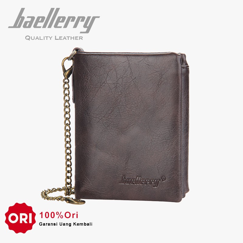 BAELLERRY D3232 Dompet Pria Dompet Pendek Bahan Kulit PU Leather Premium WATCHKITE WKOS