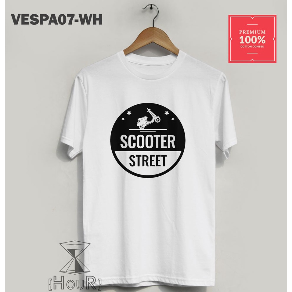 KAOS Vespa Matic BAJU KAOS DISTRO SCOOTER STREET Cotton 24s Premium standart Export