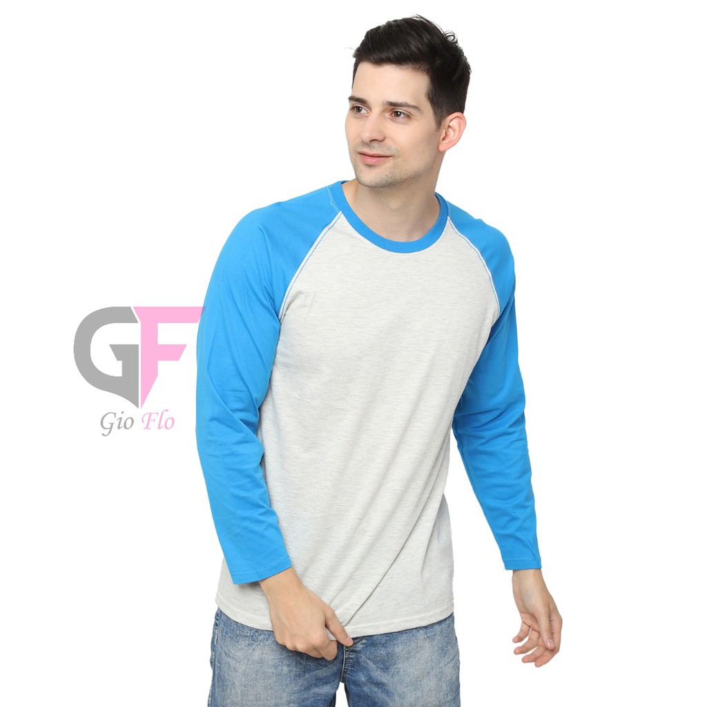 GIOFLO Pakaian Pria Kekinian Kaos Polos Panjang Putih GIOFLO Pakaian Pria Kekinian Kaos Polos Panjang Putih