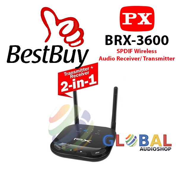 PX BRX 3600 Receiver Bluetooth Transmitter Audio 5.0 HD stereo 2in1