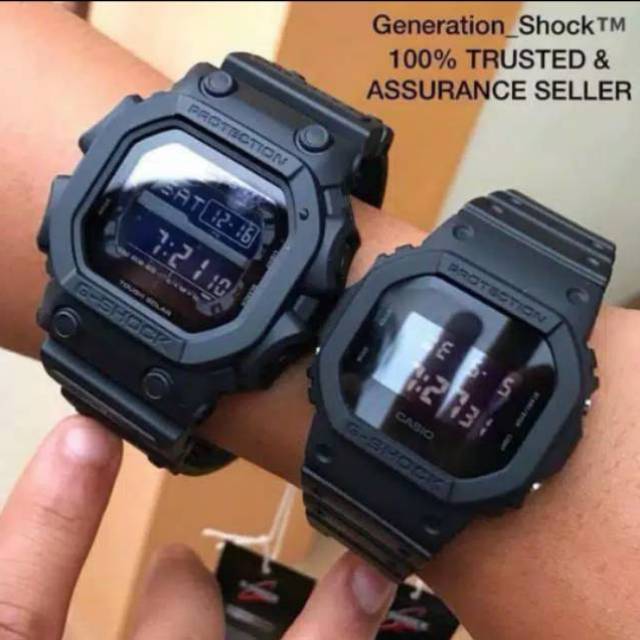 Jam Tangan Wanita Pria Couple Kasual Sporty GX5600 DW5600 Digital KOTAK Hitam FASHION KARET ANALOG QUARTZ MEWAH ELEGAN