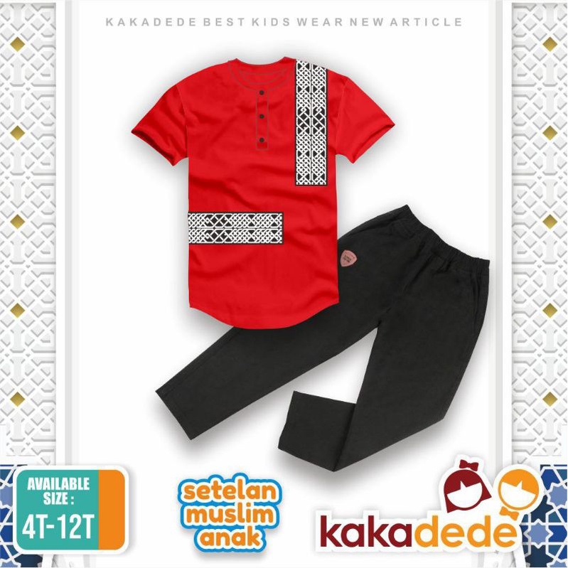 setelan kartun muslim anak kakadede
