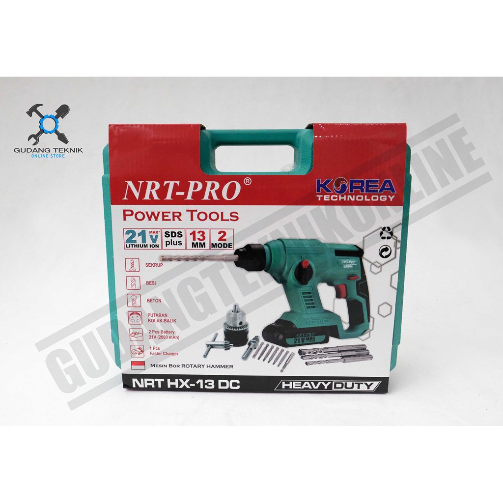 Cordless Drill NRT HX 13 DC / Bor Baterai Beton Rotary Hammer SDS NRT HX13DC