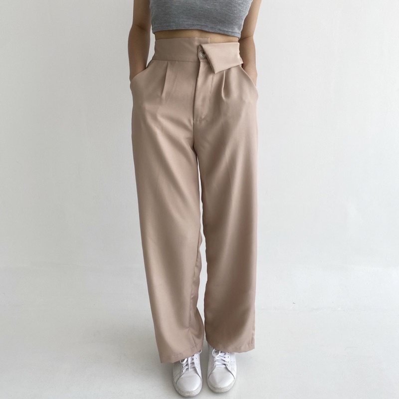 MONO PANTS - POSHA Celana Panjang Highwaist Trousers Korean Basic Long Highwaisted Pants