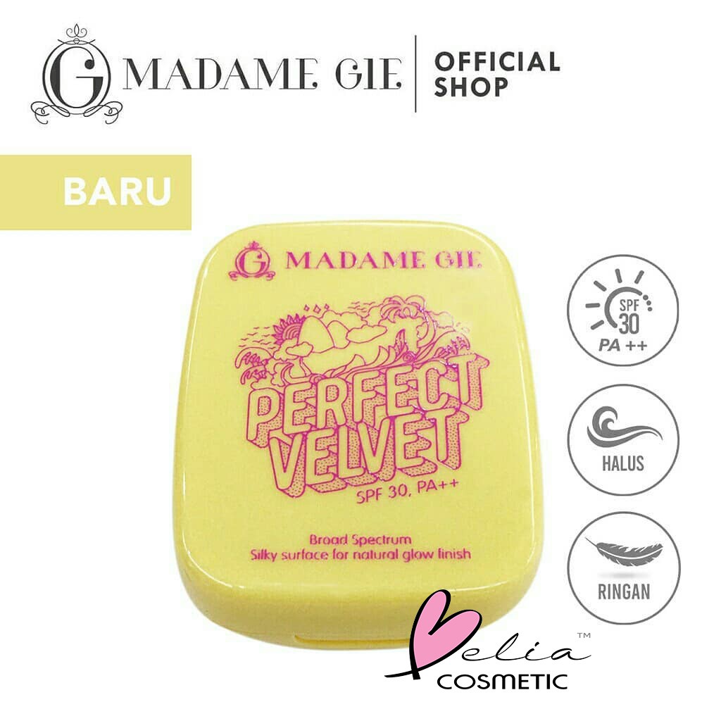 ❤ BELIA ❤ Madame Gie Perfect Velvet SPF30, PA++ Two Way Cake | Bedak Padat BPOM Madamegie