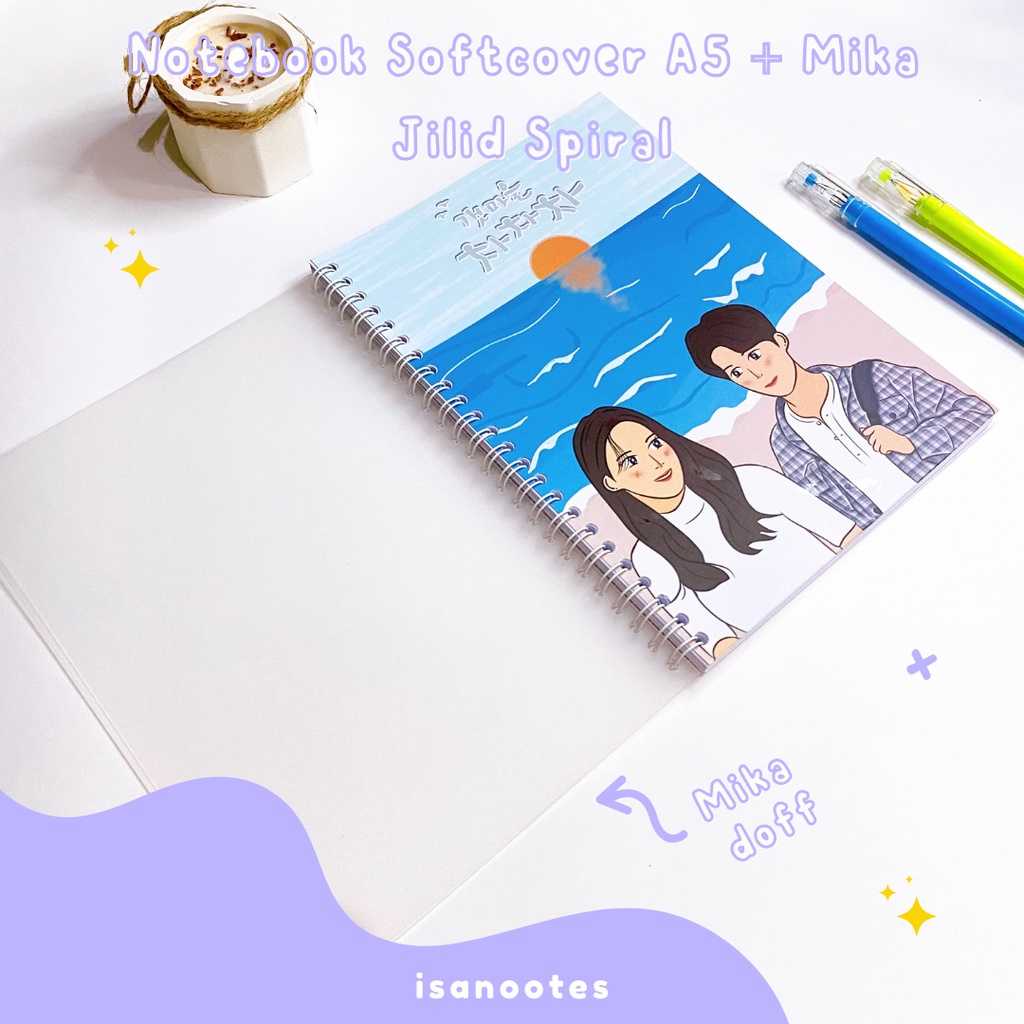 

Notebook Custom Softcover A5 Jilid Spiral + Mika doff | Custom Notebook - Planner - Journal - Agenda