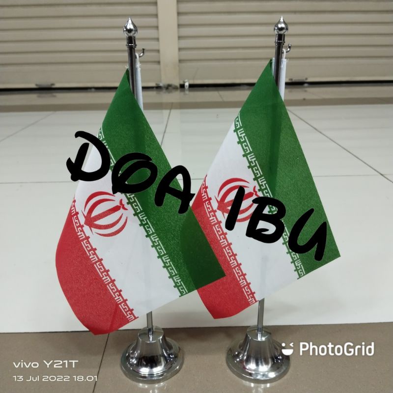 

best seller tiang stenlis meja+bendera IRAN ready stock
