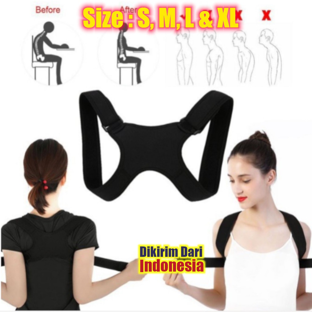 Korset Korektor Postur Punggung Adjustable Penegak Punggung Badan Pria wanita Original Anti Bungkuk