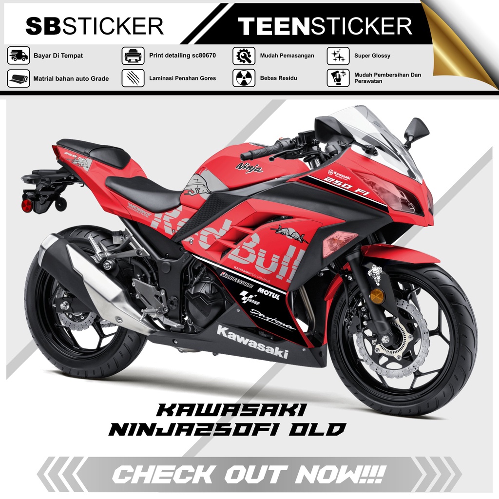 STRIPING NINJA 250FI- STRIPING HOLOGRAM KAWASAKI NINJA 250FI 2013-2017 RED BULL