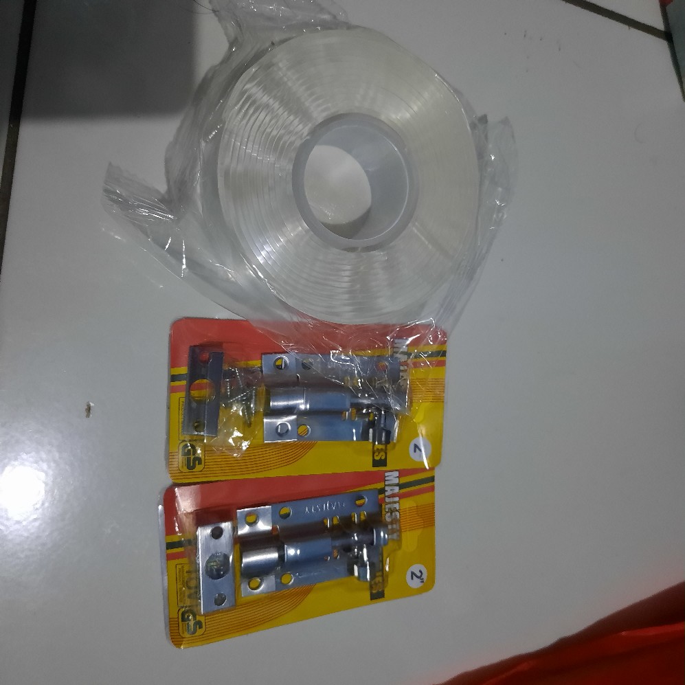 Grendel Stainless 2 Stanlis Tebal Selot Pintu & Jendela