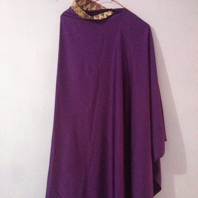 Khimar Bahan Wolfis Warna Deep Purple New Lepas Tag Shopee Indonesia