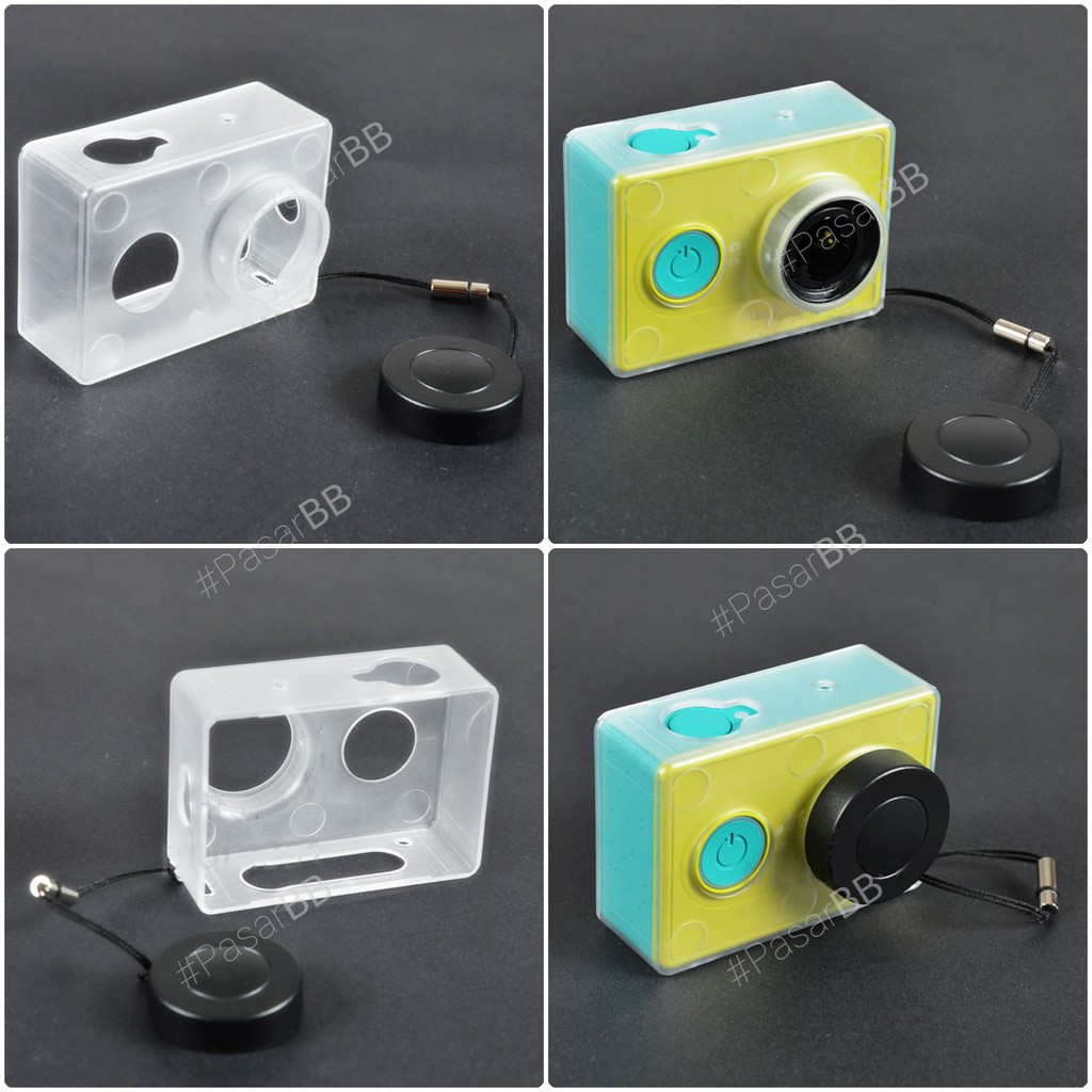 1 Paket! KingMa UV Lens Filter &amp; Protector + Hardcase Transparan for Xiaomi Yi Action Camera