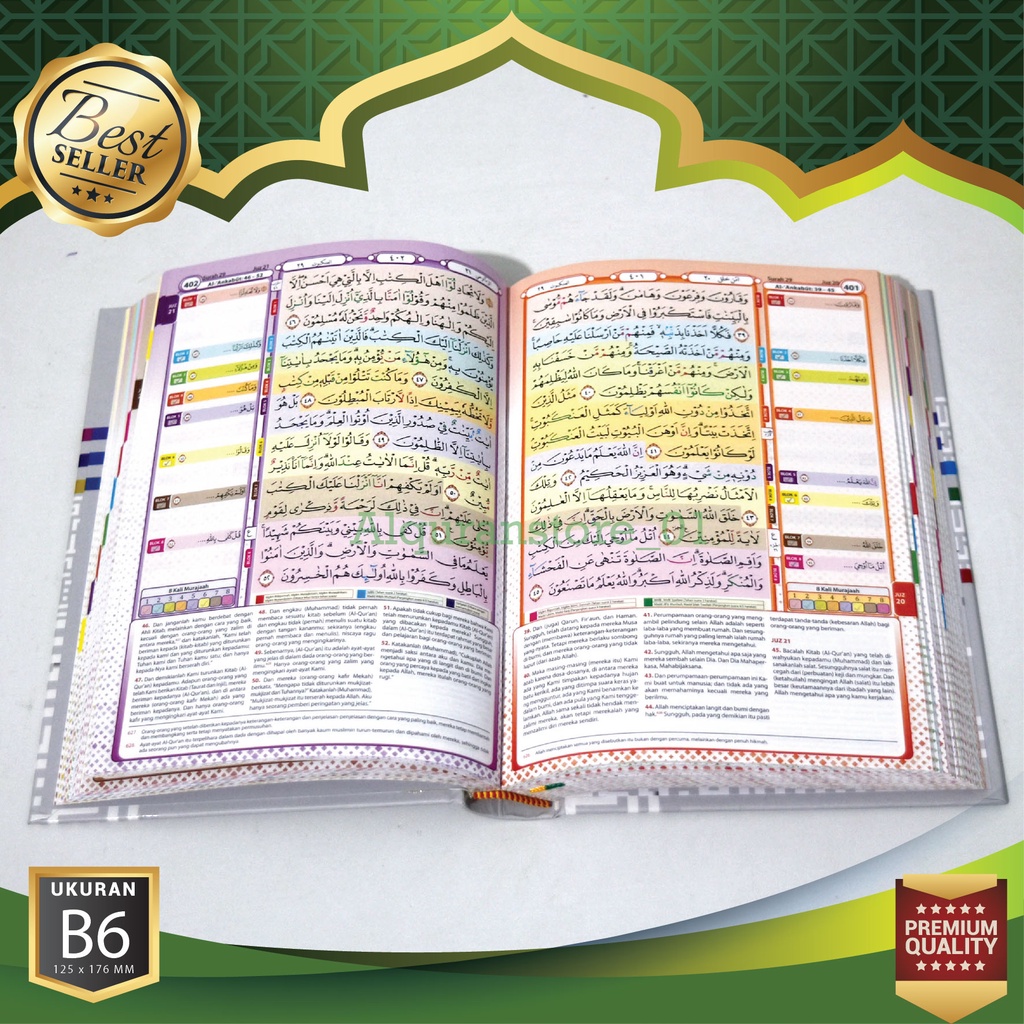 Alquran Hafalan Hafazan B6 - Alquran Hafazan 7 Ukuran B6 Terjemahan - Penerbit Alqosbah Quran Kecil