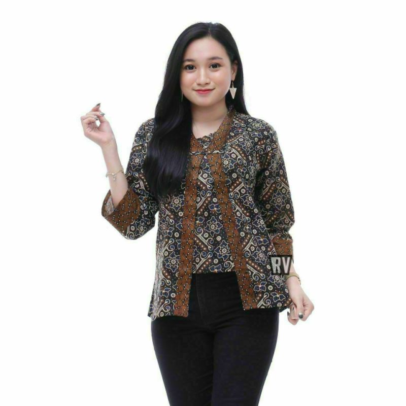 BAJU BATIK WANITA MODERN MONALISA GENES M,L,XL asli PEKALONGAN