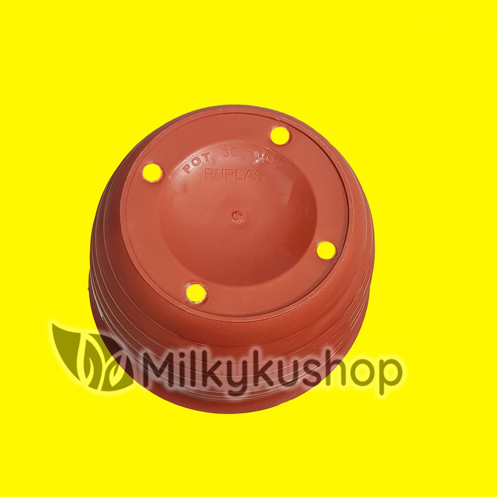 POT JM RUPLAS 30 TIRUS WARNA 30 CM - PAKET 3 PCS - POT BUNGA TANAMAN