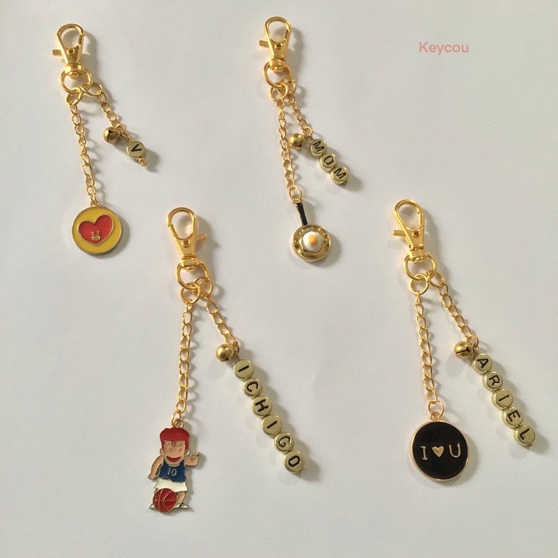 Gantungan Kunci Enamel + Nama Custom