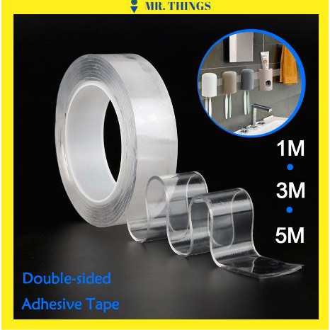 

(COD)lakban transparananti air /Double Tape Perekat Transparent No Trace(3 x 0.1 cm) 3 Meter