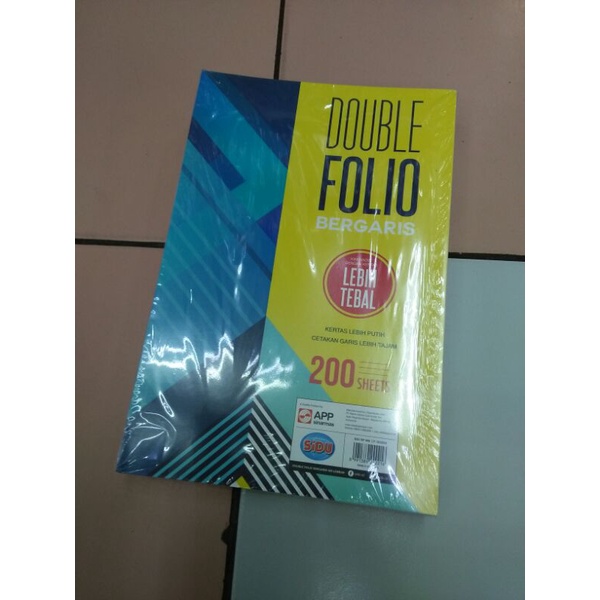 

kertas doubel folio bergaris sidu 200 lembar