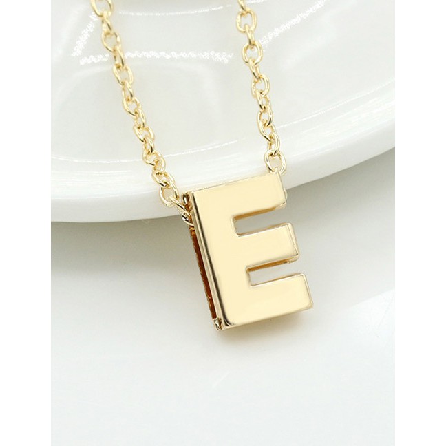 LRC Kalung Fashion Gold Color Letter A-I Shape Decorated E9284X