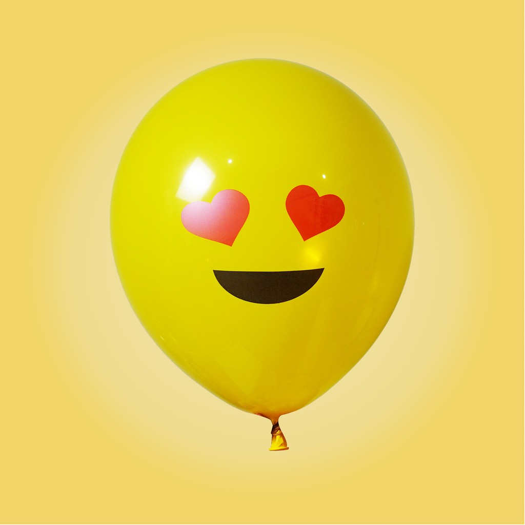 Balon Latex Motif Emoji 12&quot;(12 inch) ISI: 10pcs/pack, Balon Emoticon/Emote/Funny/Smiley