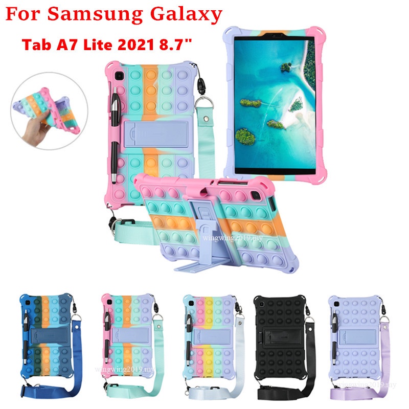 Casing Silikon Samsung Galaxy Tab A7 Lite 2021 SM-T220 SM-T225 8.7 &quot;Motif Push It Bubble