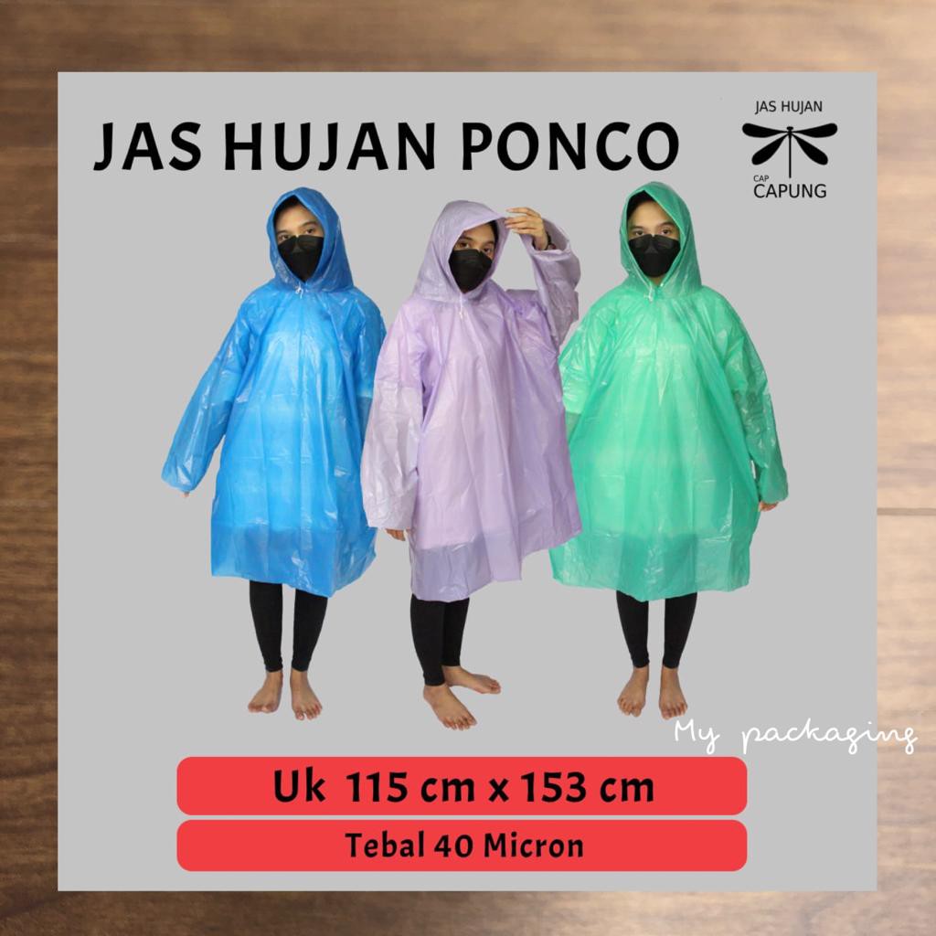 JAS HUJAN PONCO 40mc Lengan Panjang ( HARGA SATUAN )