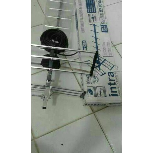 ☉ Intra Antena Antenna Digital Outdoor HM003 HM 003 Luar + Kabel 12M + Jack ✧