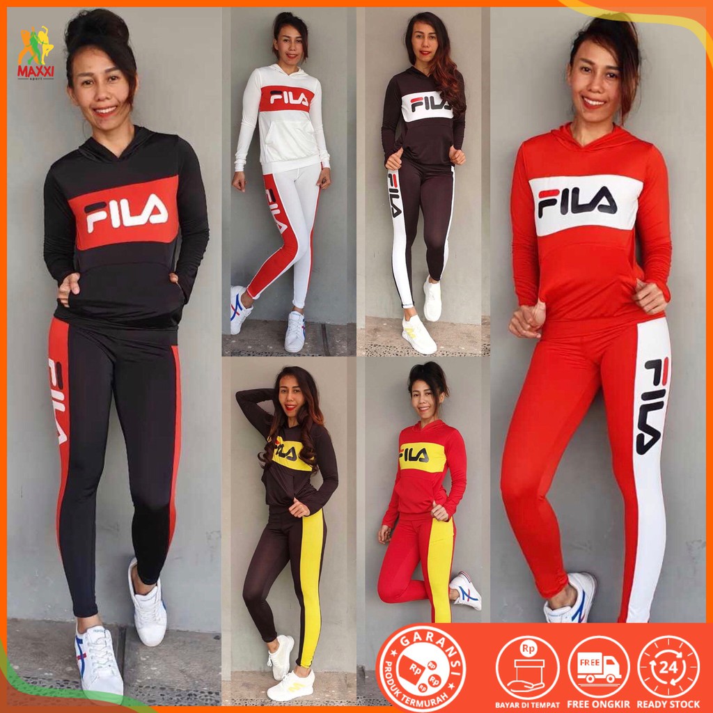 Setelan Baju Senam Aerobic Zumba Fitness Gym Olahraga Panjang Muslim Hijab SET HOODIE PANJANG