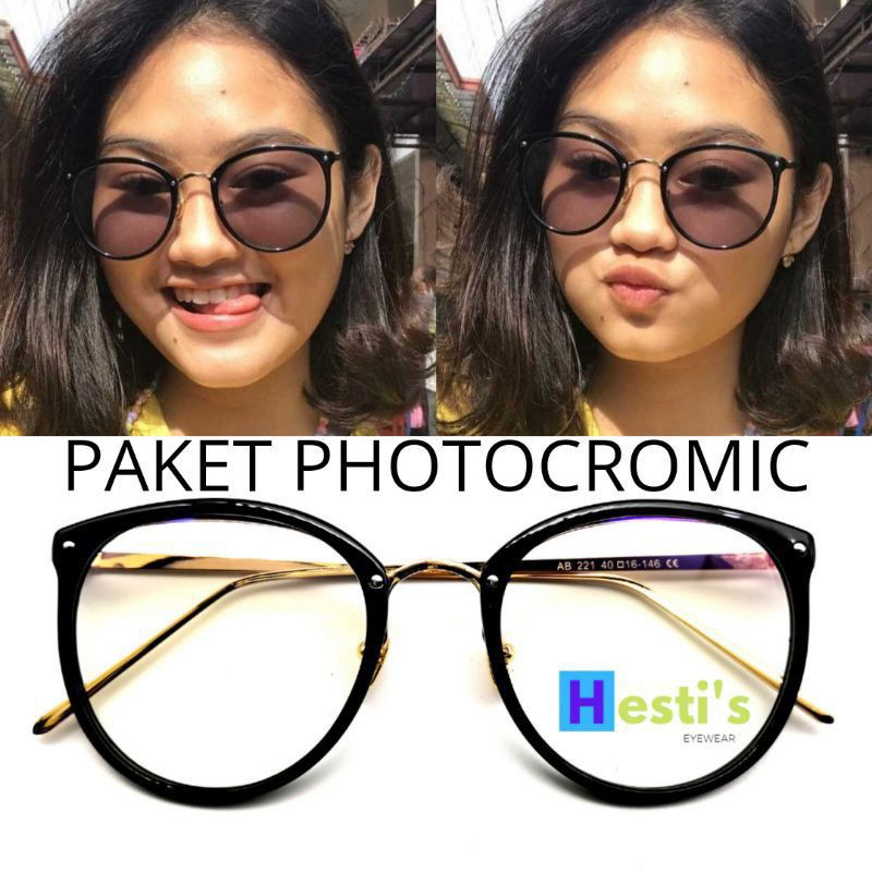 PAKET KACAMATA AB221 PHOTOCROMIC GRATIS LENSA MINUS KACAMATA PHOTOCROMIC KOREA