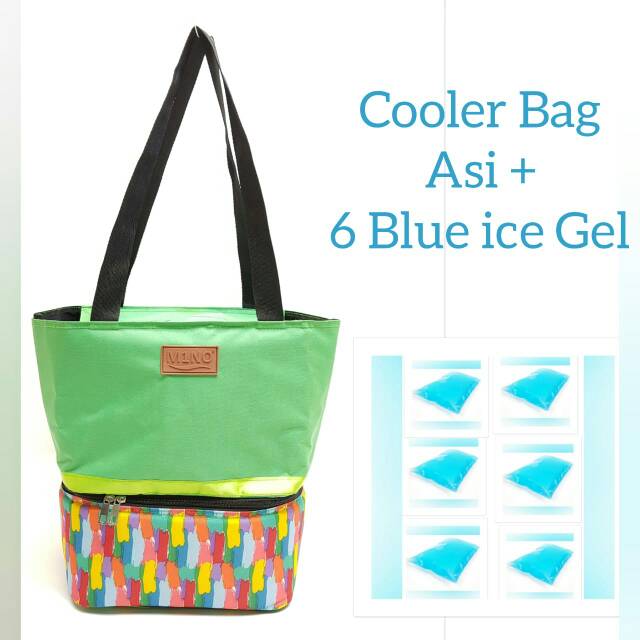 Termurah.. TAS ASI MURAH  Cooler Bag Fashion mIno + 6 blue ice gel / Tas asi + 6 blue ice gel S1