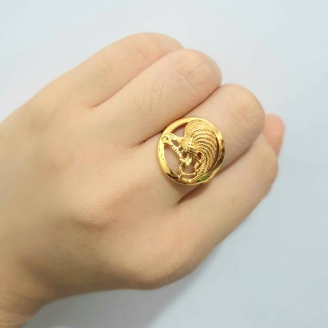 cincin emas asli kadar 875 cendrawasih model terbaru