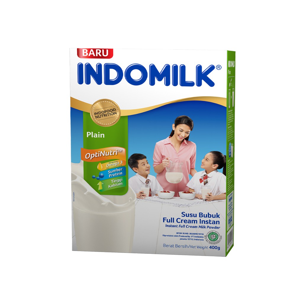 

Susu Bubuk Indomilk Instan Reguler Plain 400G ND X Pcs