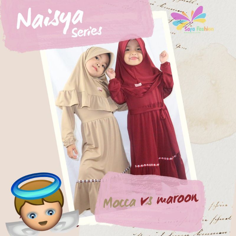 [Fashion Anak] Gamis anak NAISYA sethijab | lemonskin | renda | rempel