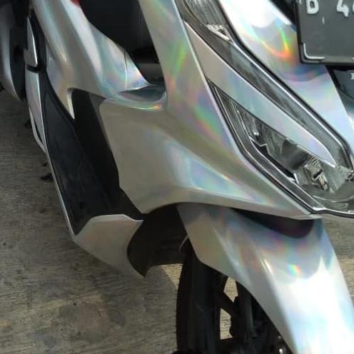 ☝ Sticker Body Motor Laser Chrome Black ℮