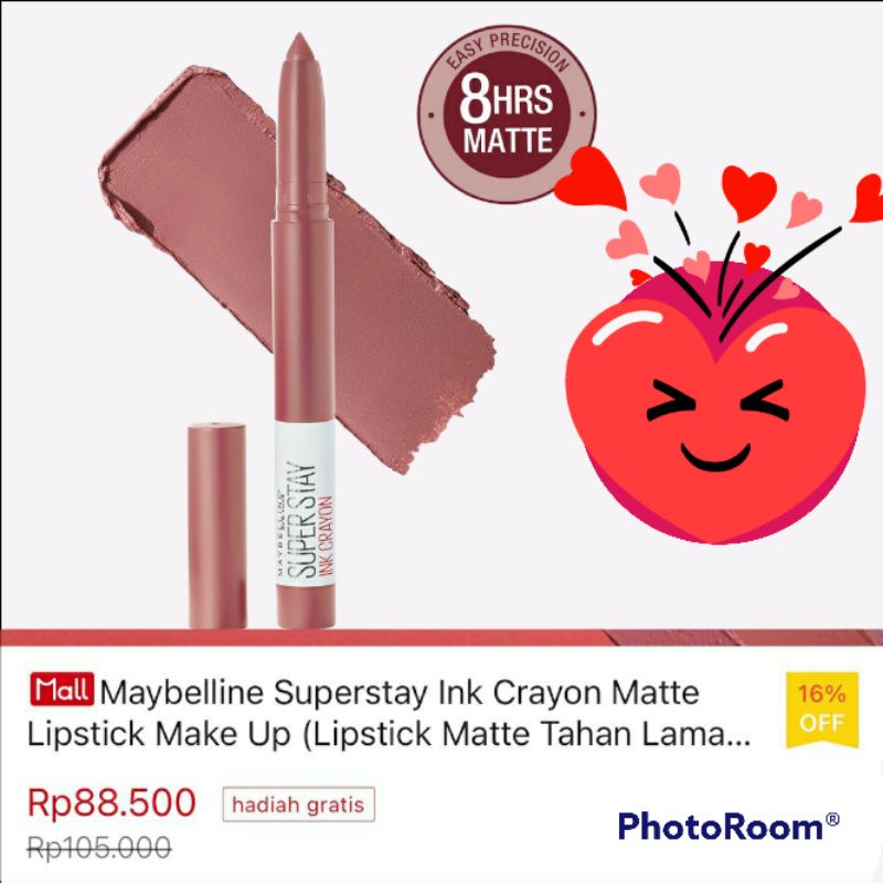 Maybelline Superstay Ink Crayon Matte Lipstik no. 15