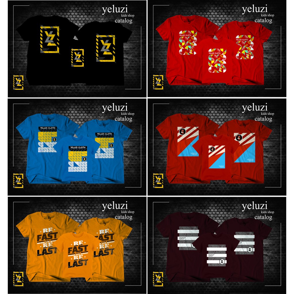 Kaos Couple Sarimbit keluarga Be Fast Be Last Merah Hitam yeluzi