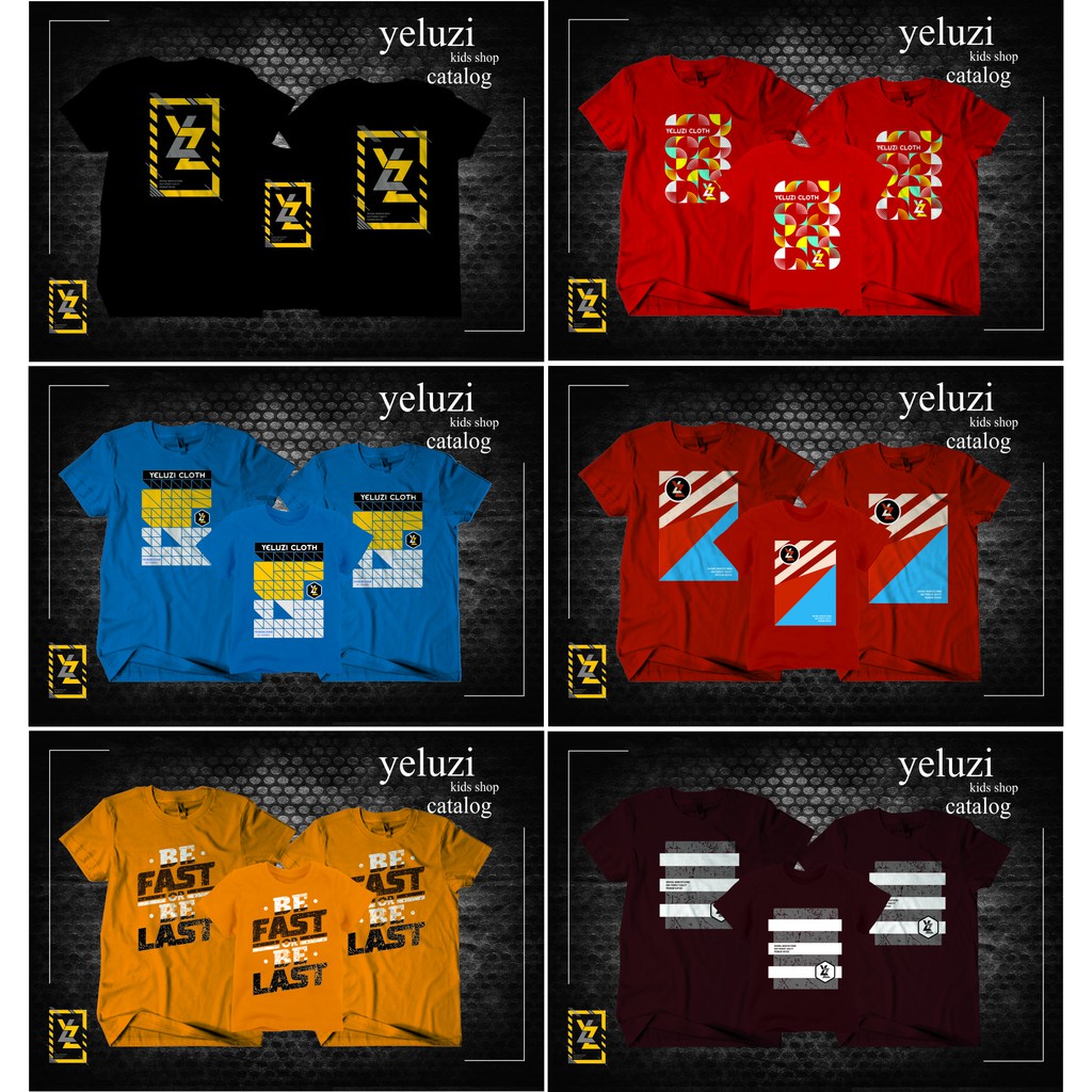 Kaos Couple Sarimbit keluarga My Family My Team Kuning kunyit Navi yeluzi