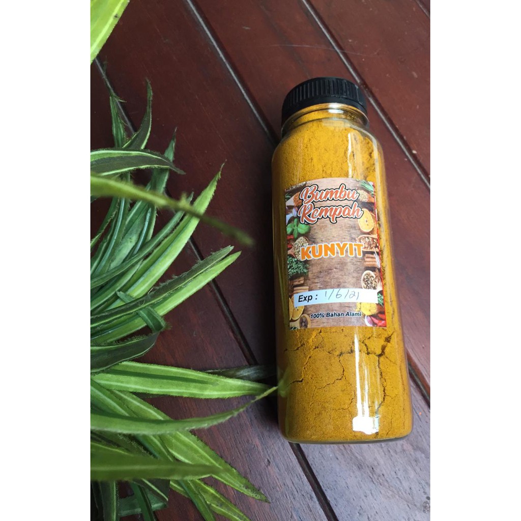 KUNYIT BUBUK isi 100gr bumbu masak dapur bumbu rempah herbal ASLI KUNYIT kemasan botol