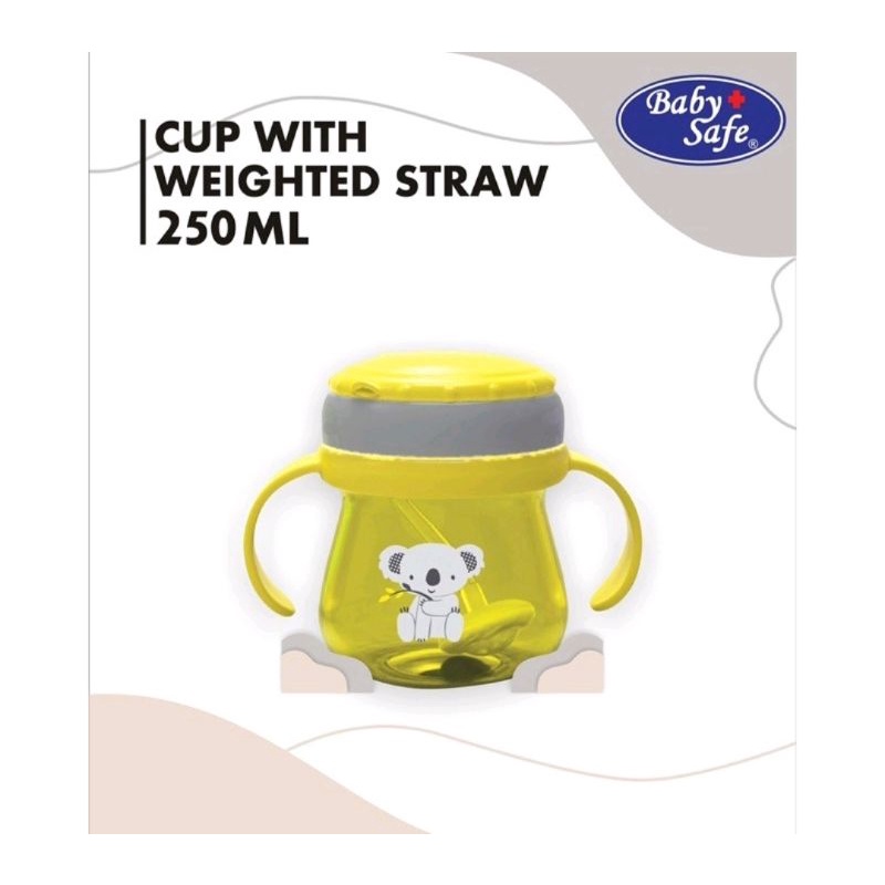 Babysafe Training Cup With weighted Straw 250 ml JP019