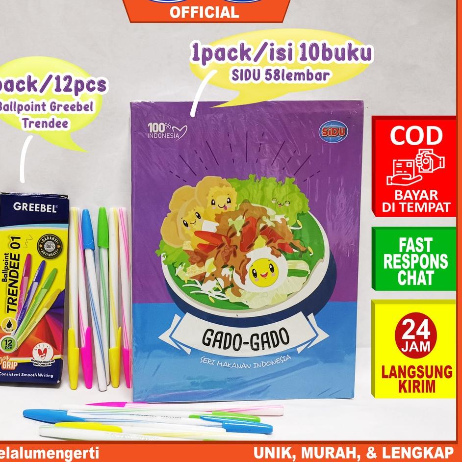 

Flash Sale IDOLMART Buku Tulis SIDU isi 58 Lembar - 1 pack isi 10 Buku ~